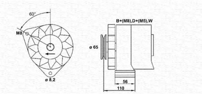 MAGNETI MARELLI 943356605010 -  Генератор